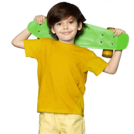 Rosolly Boys Cotton Plain Half Sleeve TShirt (Yellow)