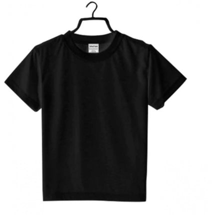 Rosolly Boys Cotton Plain Half Sleeve TShirt (Black)