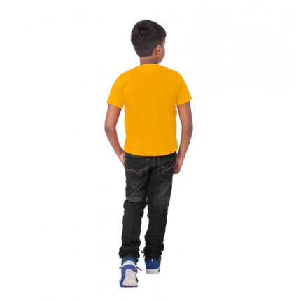 Rosolly Boys Cotton Will Be Cool Half Sleeve TShirt (Mustard)