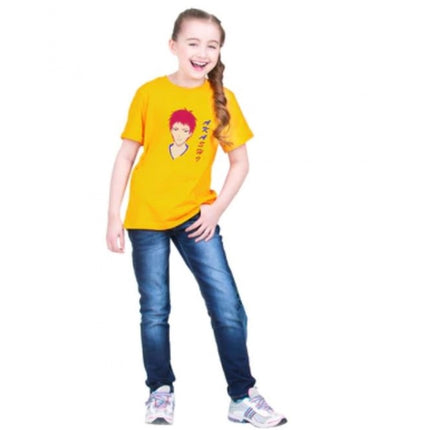 Rosolly Girls Cotton Akashi Half Sleeve TShirt (Yellow)