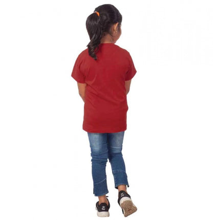 Rosolly Girls Cotton Snow Board Half Sleeve TShirt (Maroon)