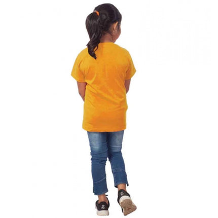 Rosolly Girls Cotton Adelie Half Sleeve TShirt (Mustard)
