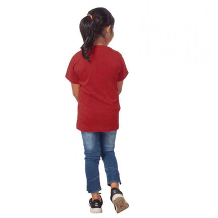 Rosolly Girls Cotton Tribal Half Sleeve TShirt (Maroon)