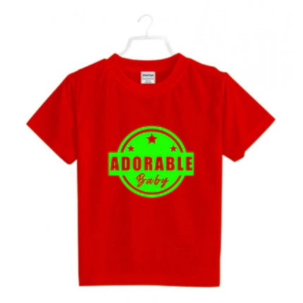 Rosolly Boys Cotton Adorable Baby Half Sleeve TShirt (Red)