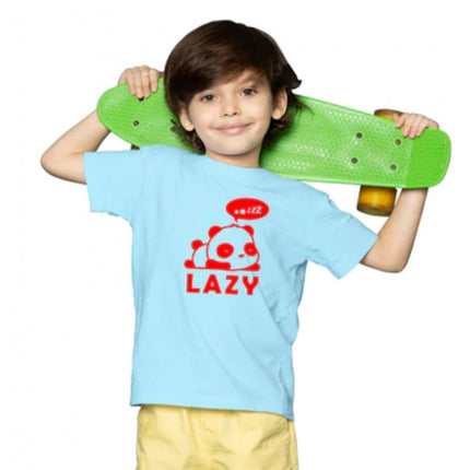 Rosolly Boys Cotton Lazy Half Sleeve TShirt (Sky Blue)