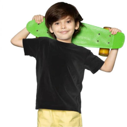 Rosolly Boys Cotton Plain Half Sleeve TShirt (Black)