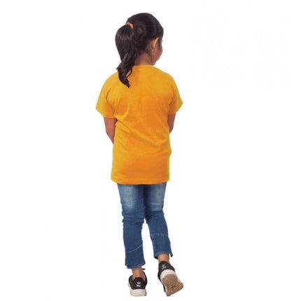Rosolly Girls Cotton Snow Board Half Sleeve TShirt (Mustard)