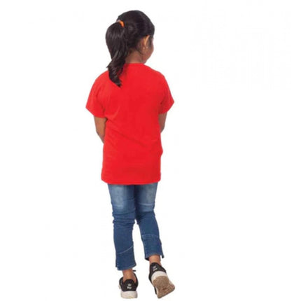Rosolly Girls Cotton Cat Half Sleeve TShirt (Red)