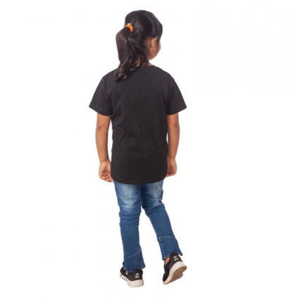 Rosolly Girls Cotton Princess Half Sleeve TShirt (Black)