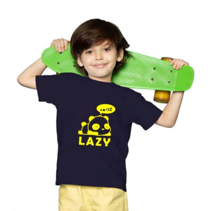 Rosolly Boys Cotton Lazy Half Sleeve TShirt (Black)