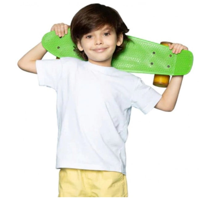 Rosolly Boys Cotton Plain Half Sleeve TShirt (White)