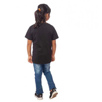 Rosolly Girls Cotton Tribal Half Sleeve TShirt (Black)