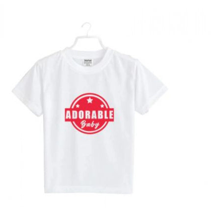 Rosolly Boys Cotton Adorable Baby Half Sleeve TShirt (White)