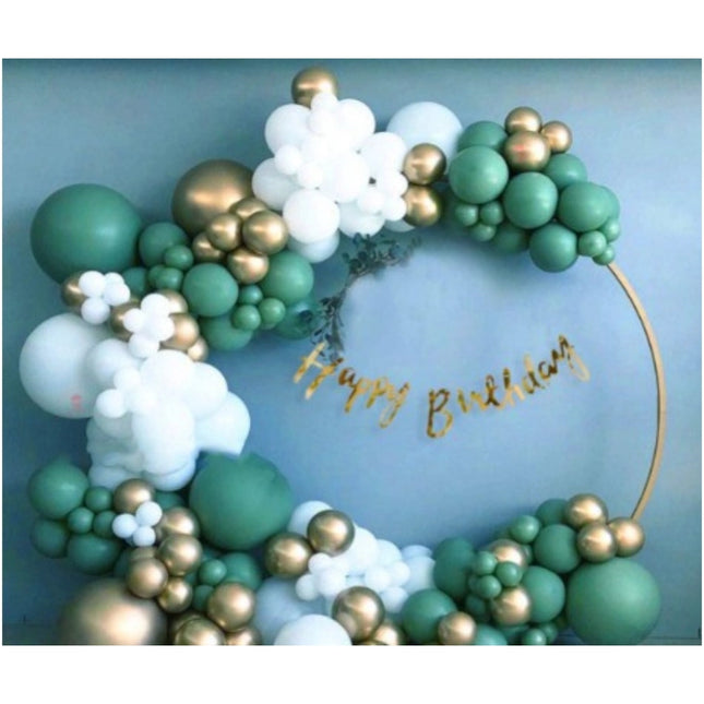 Rosolly Birthday Decoration Combo Of Gold Birthday Banner, Metallic Balloons, Balloonpump (Multicolor)