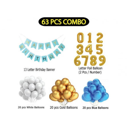 Rosolly 12Th Year Decoration Kit For Boy And Girl With Banner And Balloons (Blue)