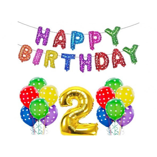 Rosolly 2Nd Birthday Decoration Items For Boys Or Girls (Multicolor)