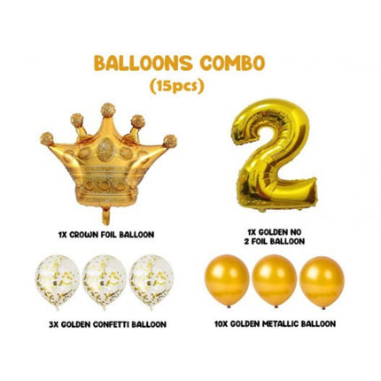Rosolly 2Nd Birthday Decoration Items For Boys Or Girls (Golden)