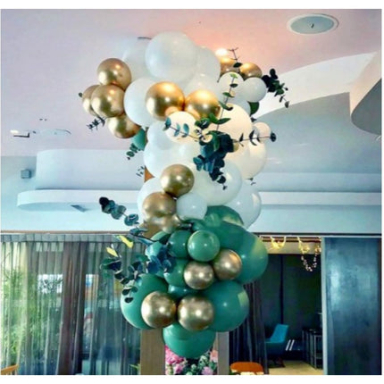 Rosolly Birthday Decoration Combo Of Gold Birthday Banner, Metallic Balloons, Balloonpump (Multicolor)