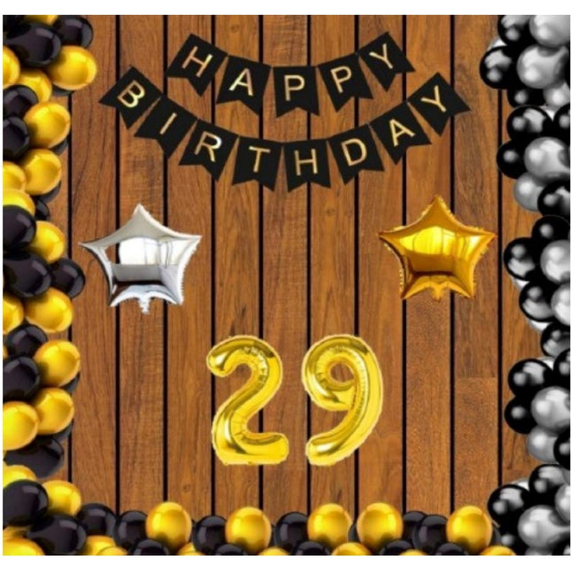 Rosolly 29 No Gold Foil Balloons Set With Metallic Balloons Star Foil Balloons (Multicolor)