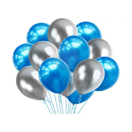 Rosolly 11Th Happy Birthday Decoration Combo With Foil And Star Balloons (Blue, Silver)