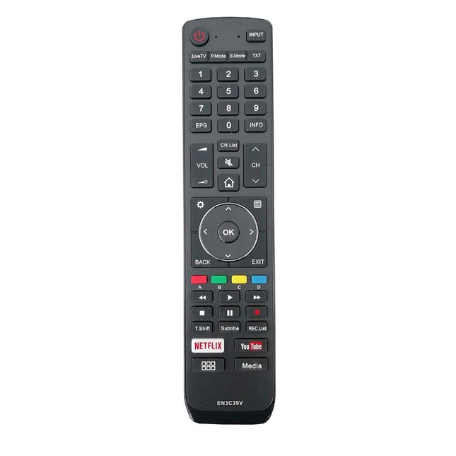 Rosolly Remote No. EN3C39V (No Voice), Compatible with Vu Smart TV LCD/LED Remote Control (Exactly Same Remote will Only Work)