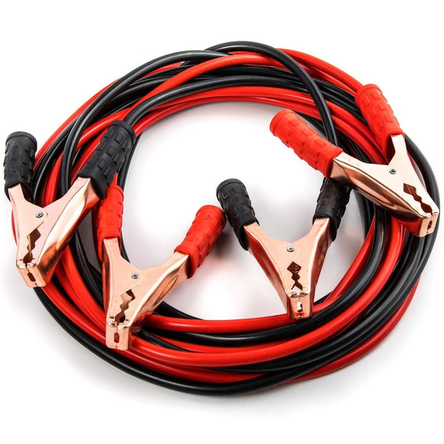 Rosolly 500 Amp Heavy Duty Jumper Booster Cables Anti Tangle Copper Care Universal For Car (Red)