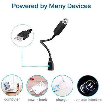 Rosolly Ambient Star Light 12V 360 Degree Rotation Use For Usb Party Decoration Disco Laser Light (Red)