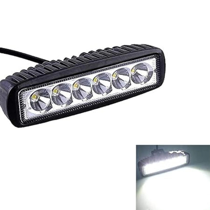 Rosolly 6 Led Straight Fog Lights Projector Lens (Black)