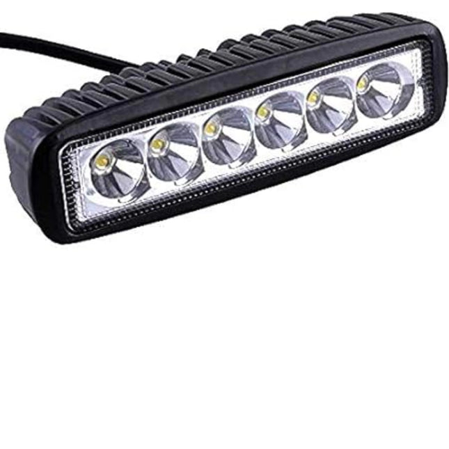Rosolly 6 Led Straight Fog Lights Projector Lens (Black)