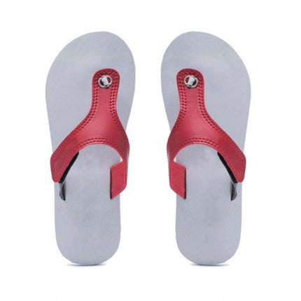 Rosolly Unisex Rubber Lightweight T-Style Slippers (Maroon)