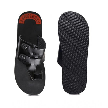 Rosolly Unisex Rubber Lightweight Slippers for Effortless Style (Black)