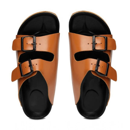 Rosolly Unisex Cork Fashionable, Comfortable And Trendy Cork Sandals (Tan)