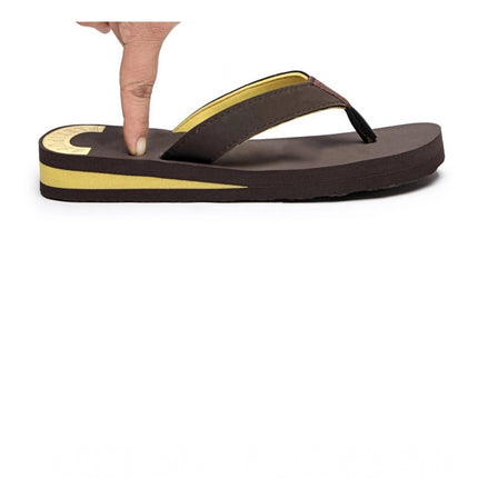 Rosolly Unisex Rubber Comfortable Orthopedic Doctor Slipper and Flip Flops (Brown)