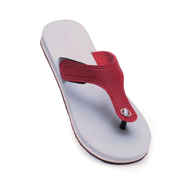 Rosolly Unisex Rubber Lightweight T-Style Slippers (Maroon)
