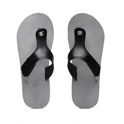 Rosolly Unisex Rubber Lightweight T-Style Slippers (Grey)