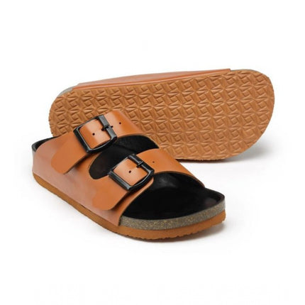 Rosolly Unisex Cork Fashionable, Comfortable And Trendy Cork Sandals (Tan)