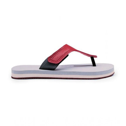 Rosolly Unisex Rubber Lightweight T-Style Slippers (Maroon)