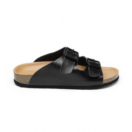 Rosolly Unisex Cork Fashionable, Comfortable And Trendy Cork Sandals (Black)