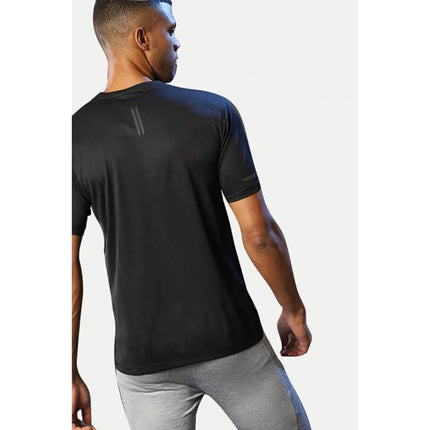 Rosolly Men'sÂ Casual Half sleeve SolidÂ Polyester Crew Neck T-shirt (Black)