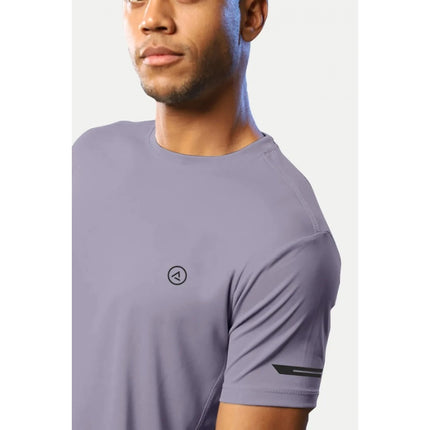 Rosolly Men'sÂ Casual Half sleeve SolidÂ Polyester Crew Neck T-shirt (Lilac)