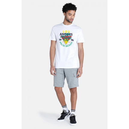 Rosolly Men'sÂ Casual Half sleeve Printed Polyester Crew Neck T-shirt (White)