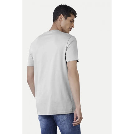 Rosolly Men'sÂ Casual Half sleeve SolidÂ Cotton Crew Neck T-shirt (Light Grey)