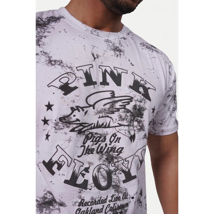 Rosolly Men'sÂ Casual Half sleeve Printed Cotton Crew Neck T-shirt (White)