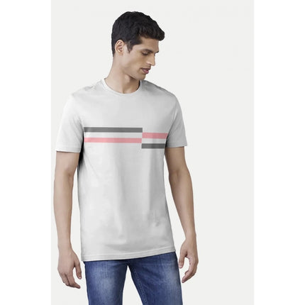 Rosolly Men'sÂ Casual Half sleeve SolidÂ Cotton Crew Neck T-shirt (Light Grey)