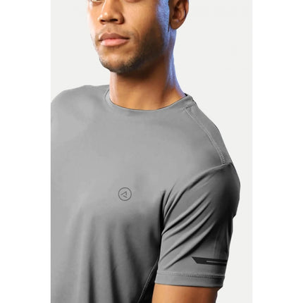 Rosolly Men'sÂ Casual Half sleeve SolidÂ Polyester Crew Neck T-shirt (Grey)
