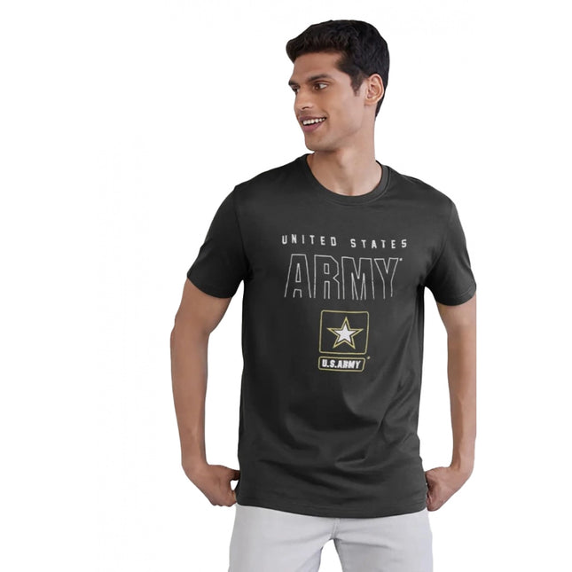 Rosolly Men'sÂ Casual Half sleeve Printed Cotton Crew Neck T-shirt (Black)