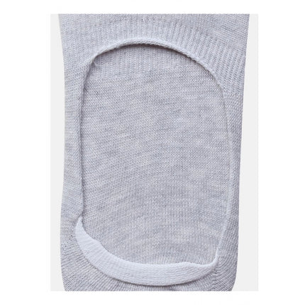 Rosolly 5 Pairs Unisex Casual Cotton Blended Solid No-show Socks (Light Grey)