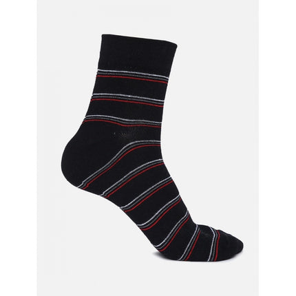 Rosolly 5 Pairs Men's Casual Cotton Blended Printed Mid-Calf length Socks (Assorted)