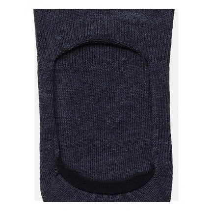Rosolly 5 Pairs Unisex Casual Cotton Blended Solid No-show Socks (Dark Grey)