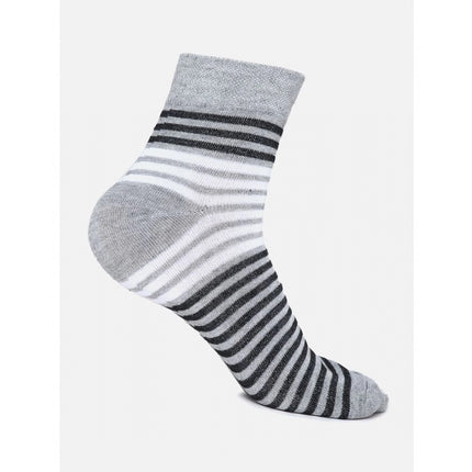 Rosolly 5 Pairs Men's Casual Cotton Blended Printed Mid-Calf length Socks (Assorted)